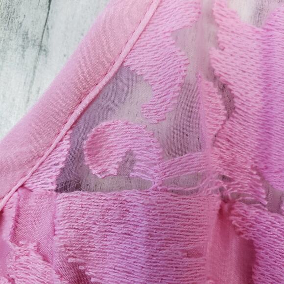 NWT Nanette Lepore Pink A-Line Mini Beach Breeze Petal Dress Women's Size 10 - Picture 3 of 11